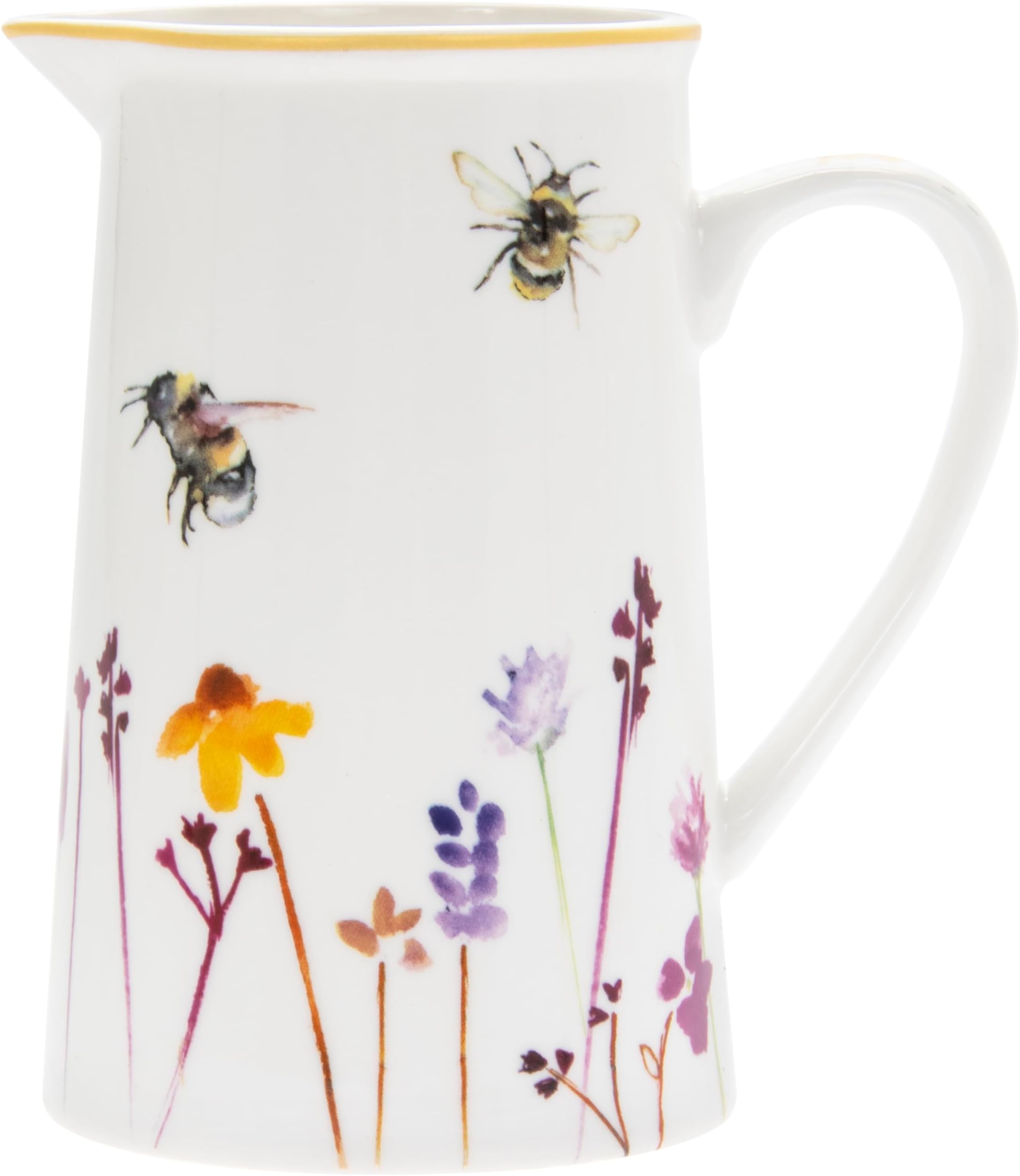 The Leonardo Collection Jennifer Rose Gallery Busy Bees Jug for Kitchen & Home | Ceramic Or Glass Jug for Multiple Use | Beautiful Cream Or Milk Jug Vase for Daily Use | Can Be Used As Water Jug Too