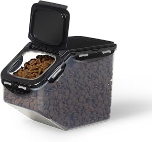 Conteneur pour aliments pour animaux Starfrit LocknLock - 169 oz / 5 L - Hermétique - Couvercle à verrouillage à 4 côtés avec ouverture flip-top