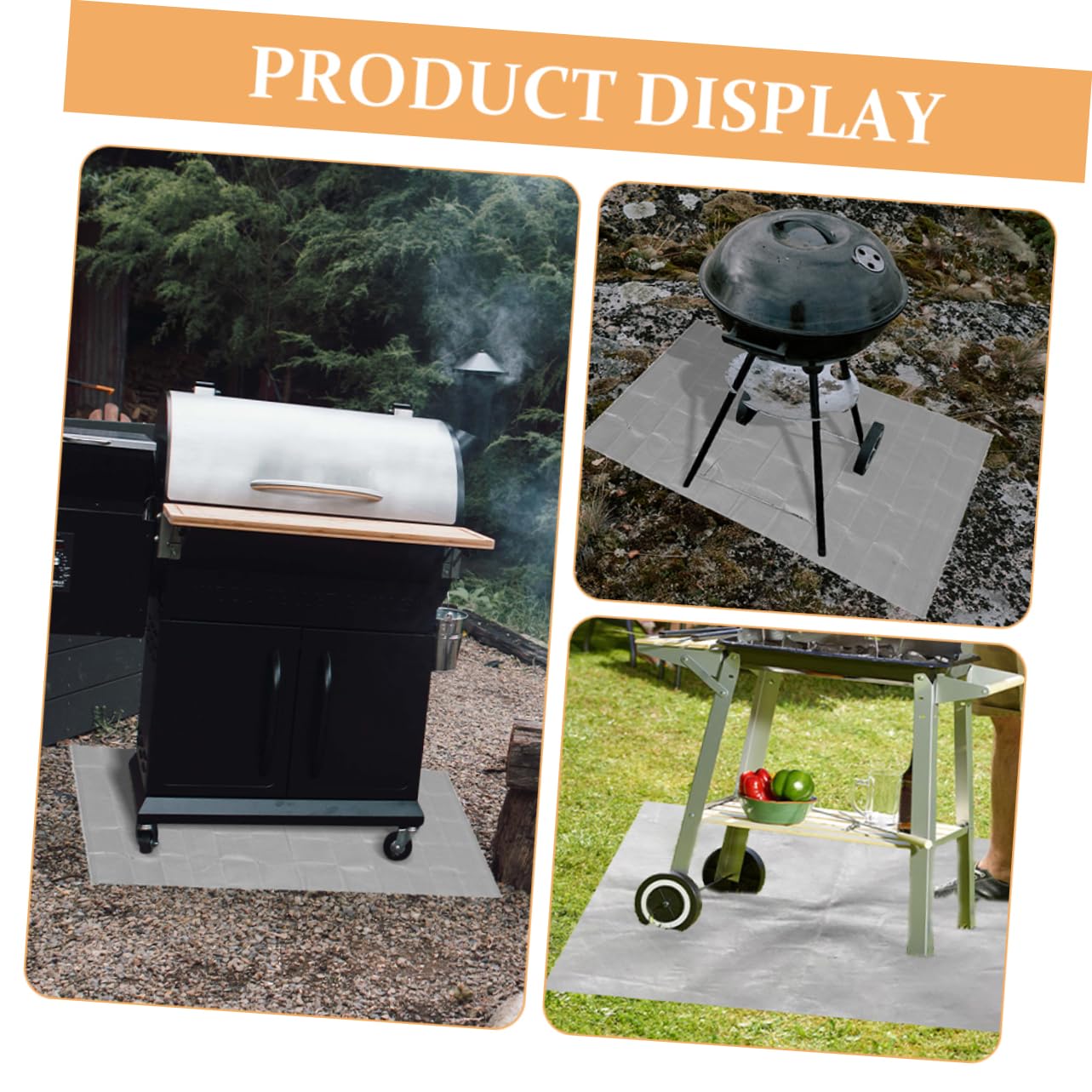 Toddmomy Feuerfeste Grillunterlage Bodenschutzmatte Für Außen Grill Herdmatte Mit Hitzeschutzfunktion Leicht Zu Reinigen Quadratische Form Für Gasgrill Und Feuerstellen