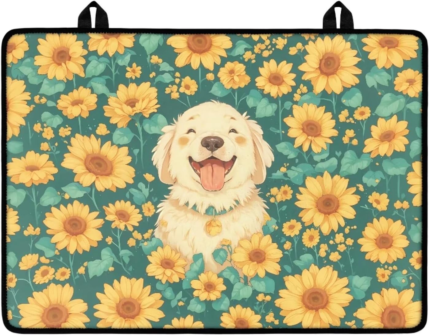 Stove Cover for Electric Stove, 20.96 x 29.18 Inches Daisy Dog Stove Top Cover for Glass Top, Heat-Resistant Silicone Mat Foldable Cooktop Cover Top Protector, Dish Drying Pad