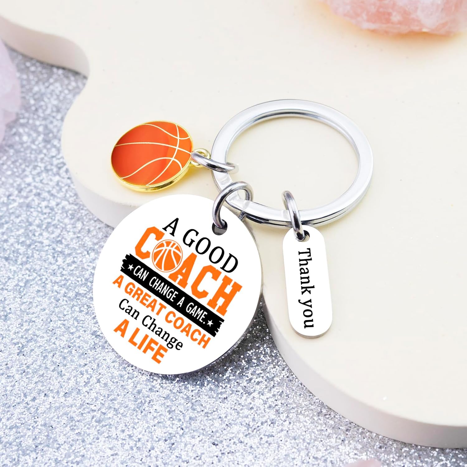 Basketball Coach Appreciation Gifts Coach Keychain Thank You Gift for Coach image 2