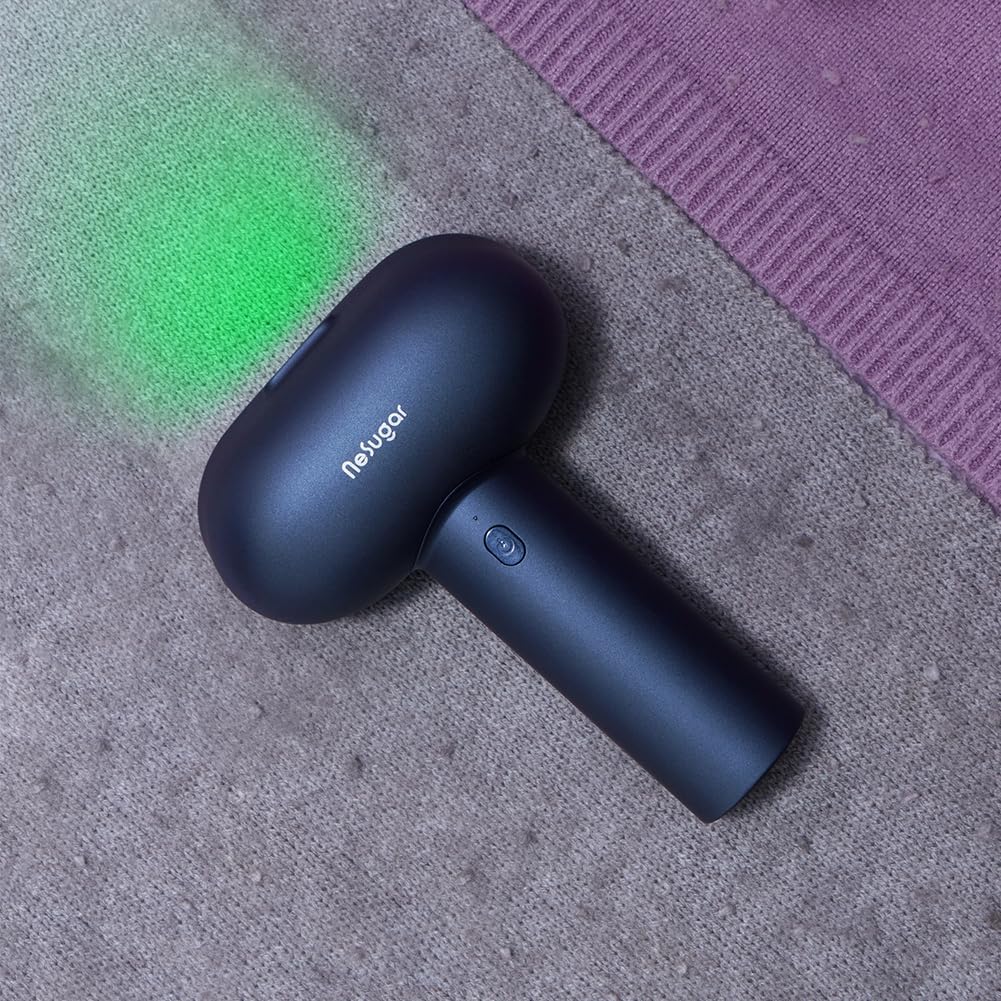 Nesugar Afeitadora eléctrica profesional de doble cabezal y removedor de pelusas y afeitadoras de ropa con identificación asistida por luz verde, 3 velocidades (M5)