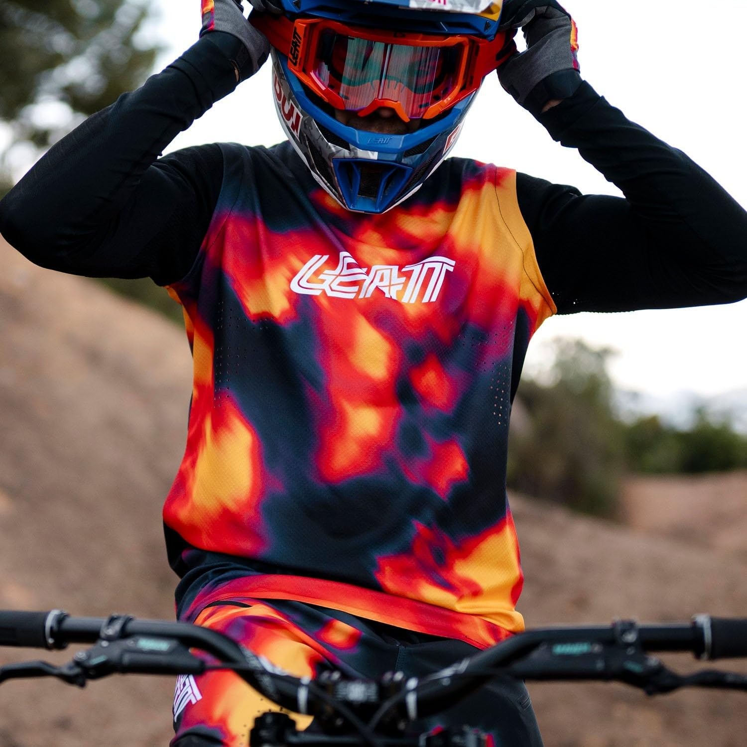 Leatt Maglia Tecnica MTB Manica Lunga Gravity 8.0 Rosso Abbigliamento Uomo
