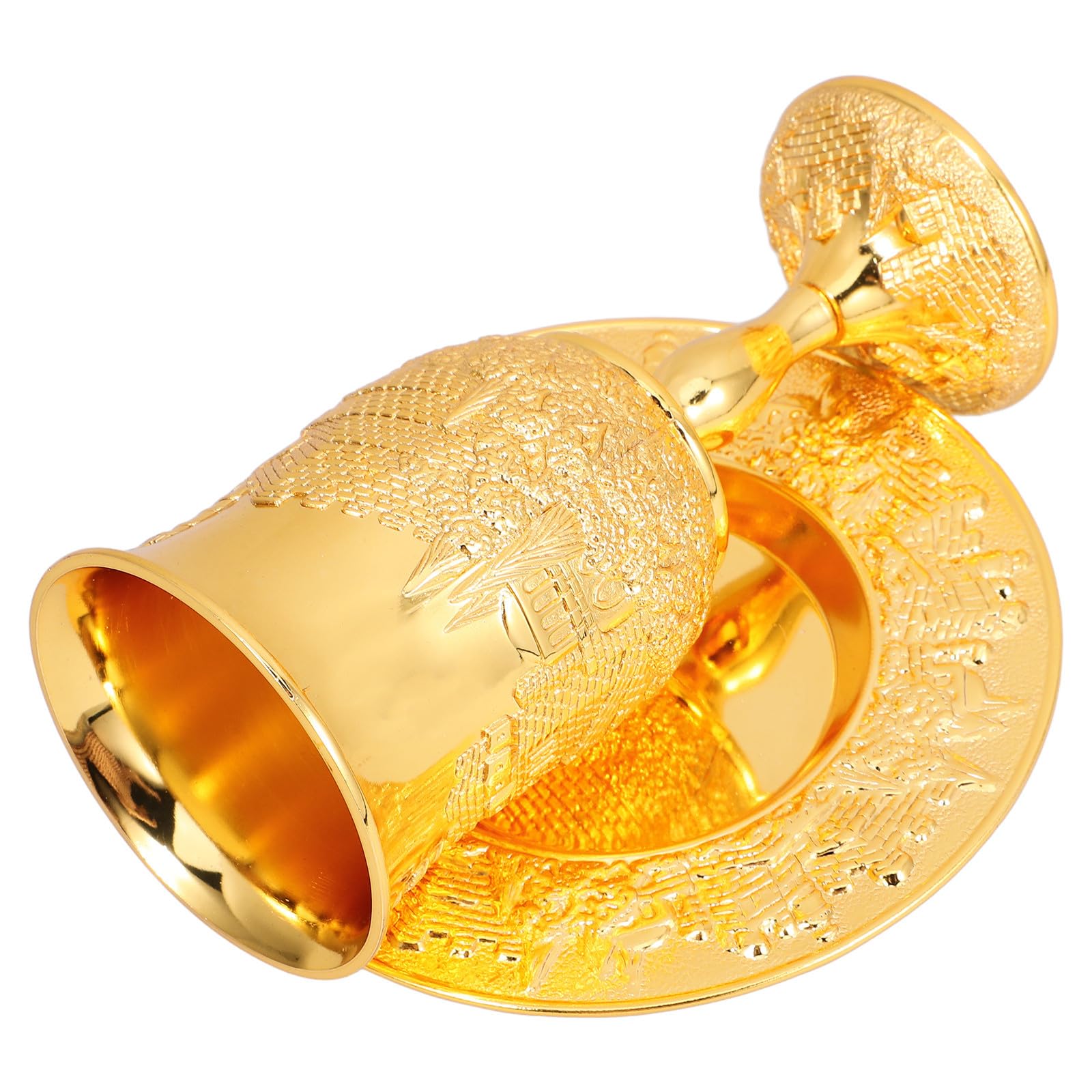 ORFOFE Copa de Kidush Judaica Dorada de Aleación de Zinc para Shabat