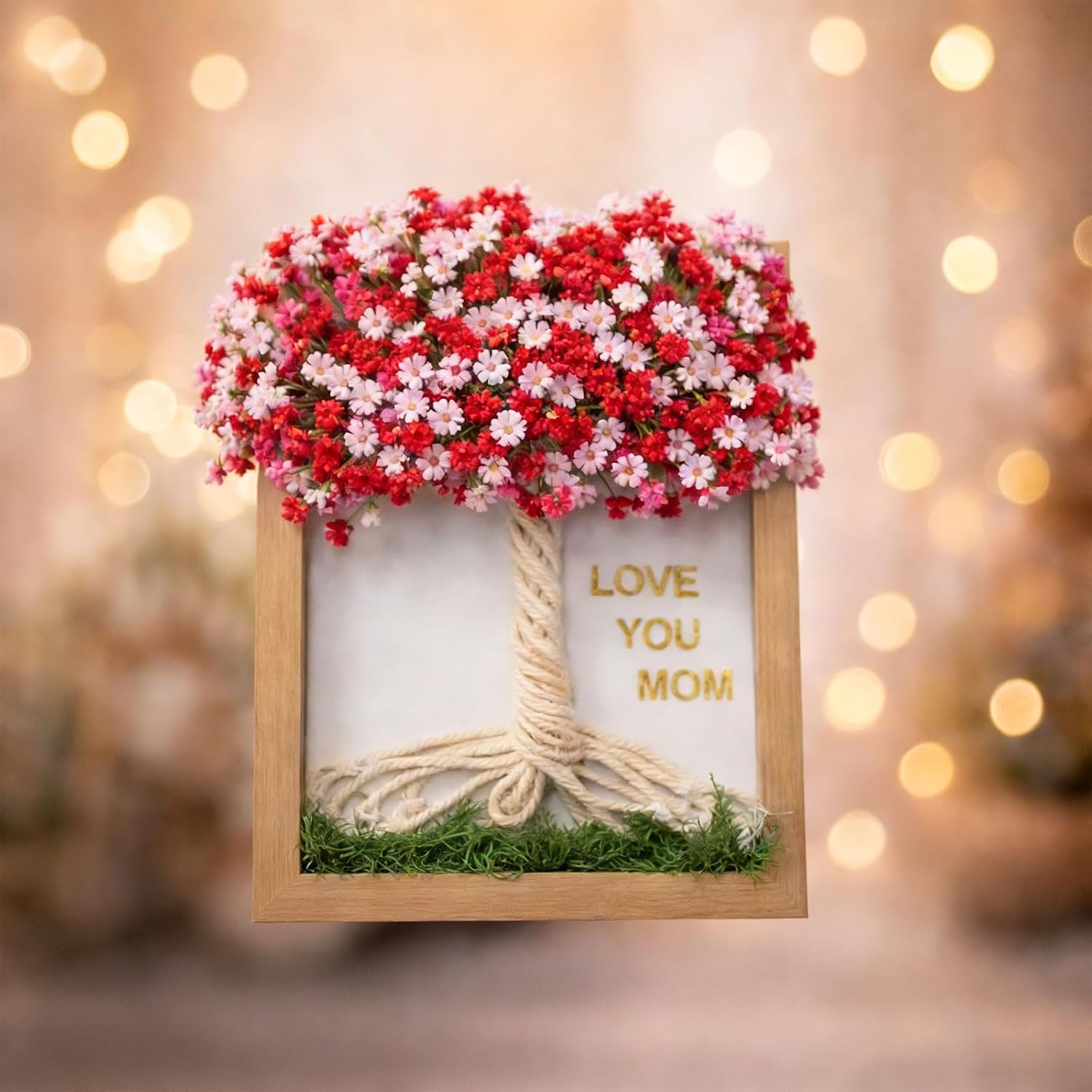 Creative Flower Frame for Mom Birthday Christmas Party Activity Small Home Decoration Family Photo Wooden Photo