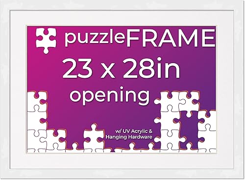Miniatura 53 de Poster Palooza Kit de marco de rompecabezas de 26.5 x 38.5 pulgadas, incluye hojas de pegamento para rompecabezas, marco de rompecabezas de madera