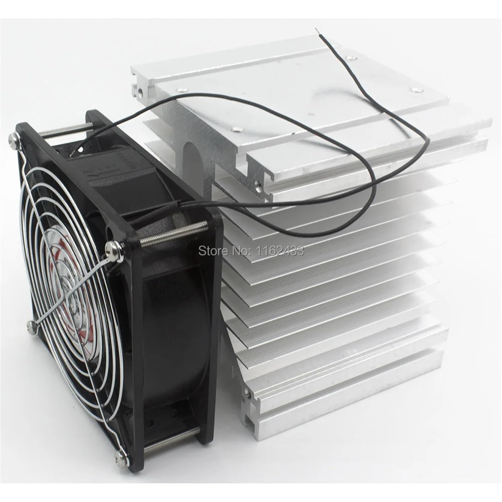 Relé de Estado sólido trifásico FHSY01F-110 (125 x 135 110 mm, 150 A), disipador Calor, radiador, Ventilador 220 VA y Cubierta Protectora(White Dual Ball)