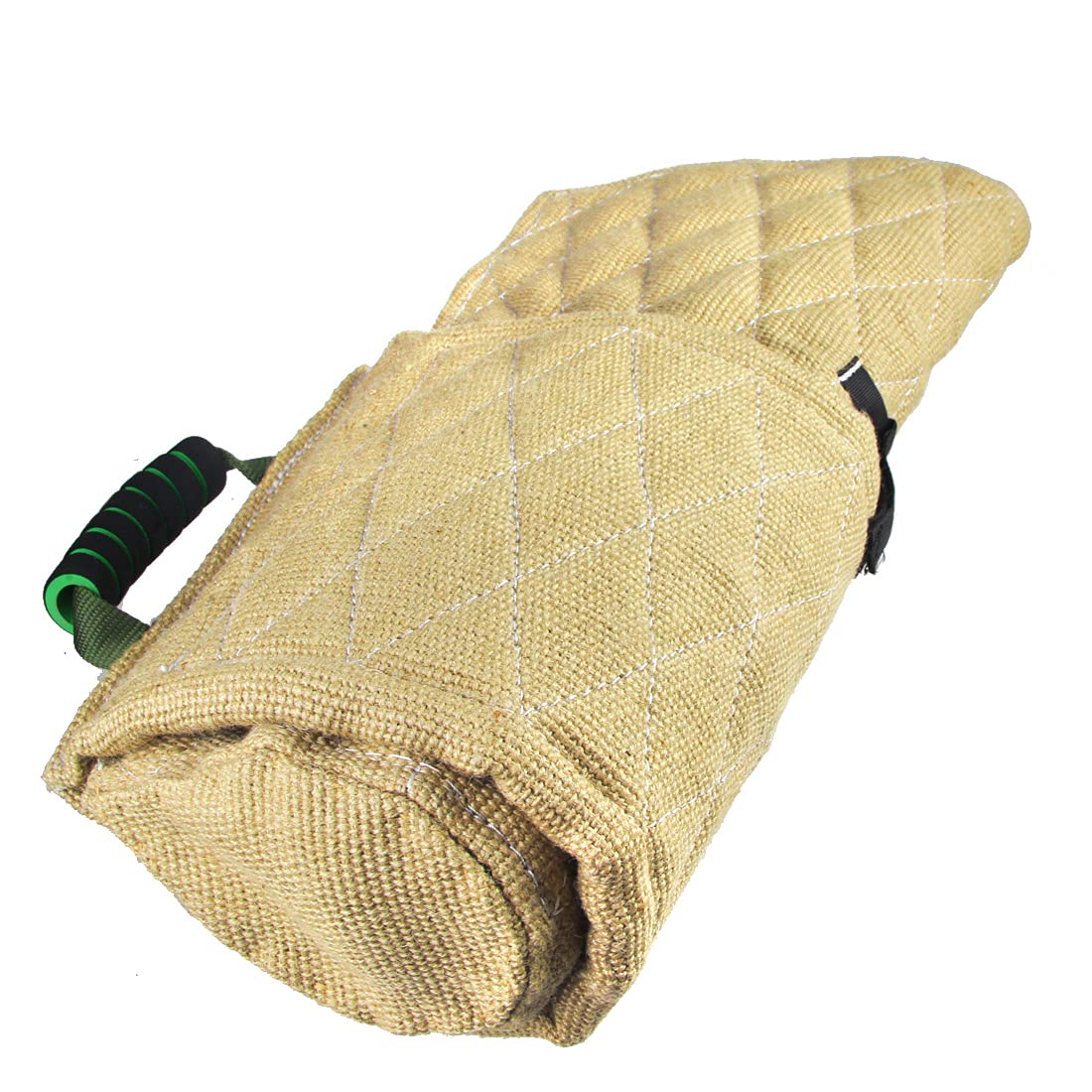 Manchon de protection pour chien avec poignée en jute - Convient aux deux bras gauche et main droite - Abricot