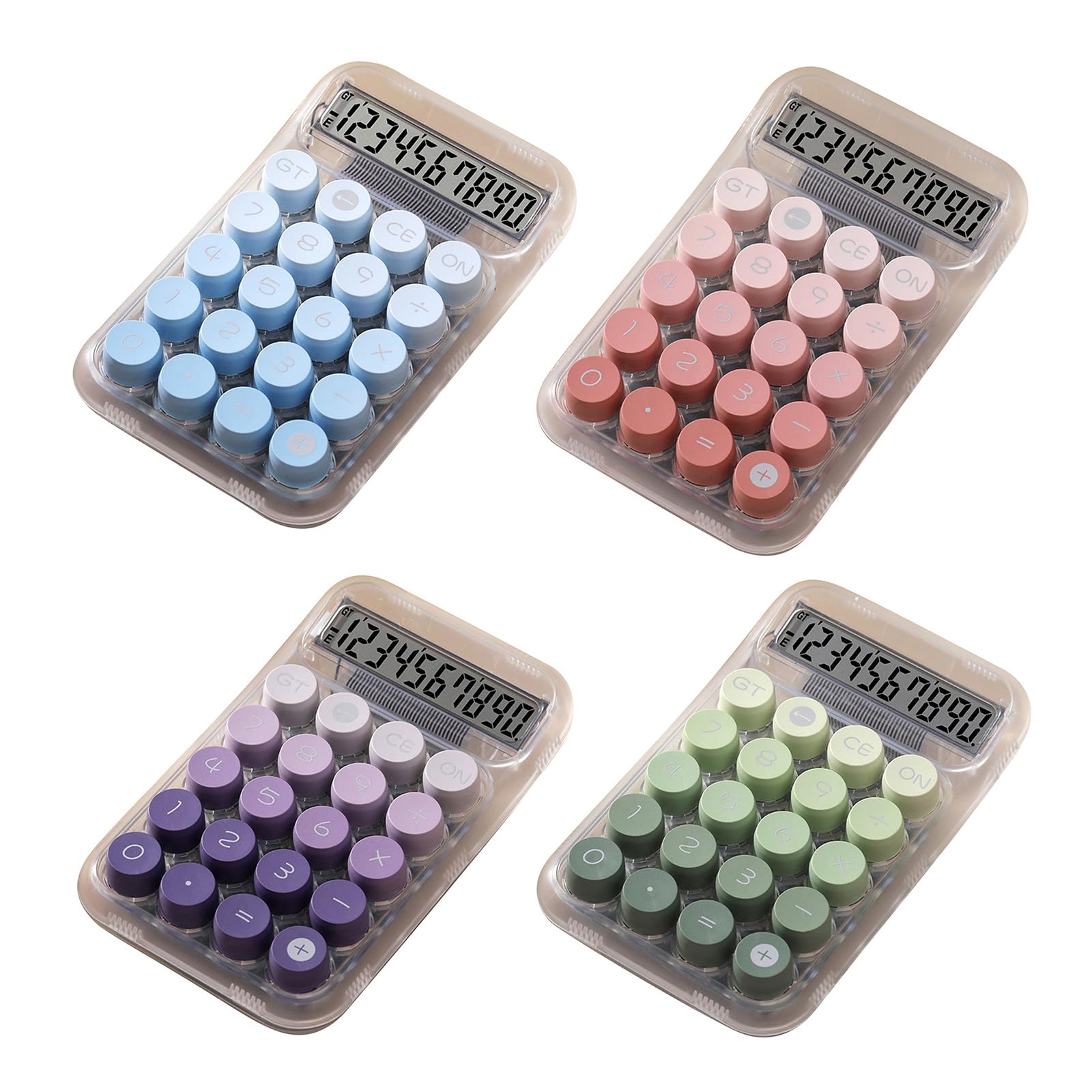 Calculatrice Bureau Lcd à 12 Chiffres Grands Boutons