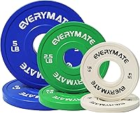 EVERYMATE Fractional Olympic Bumper Plates Set: 1.25lb 2.5lb 5lb Change Weights, Rubber Coated Steel Insert for Strength Training