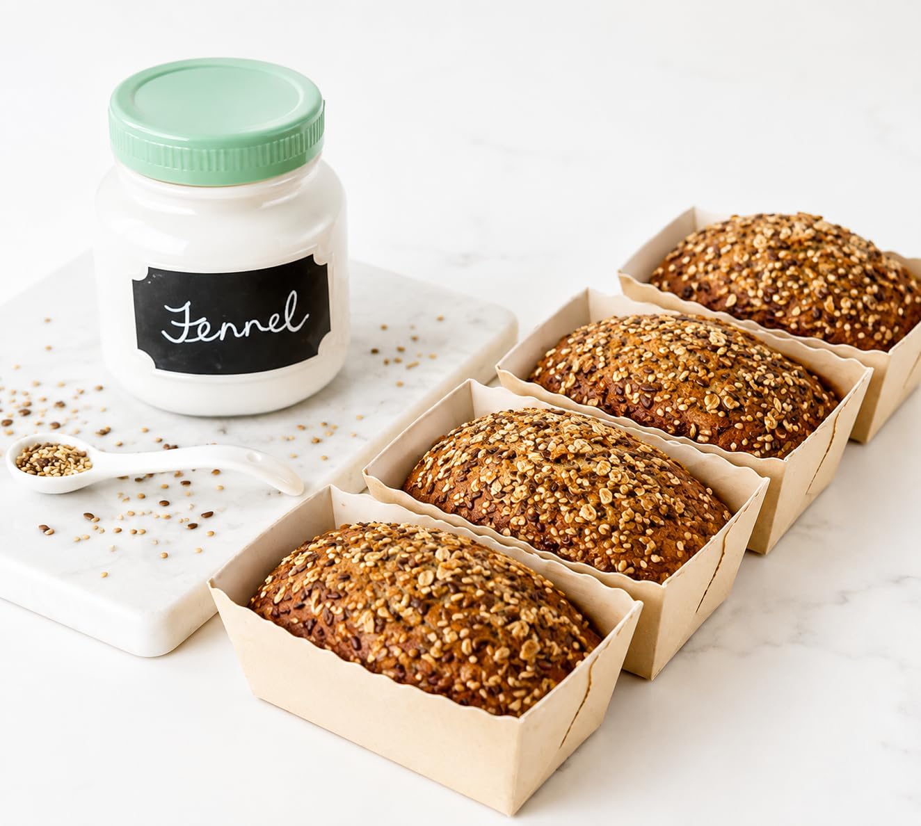 Pastry Chef's Boutique Easy Bake Paper Mini Loaf Pans - Small Rectangle Loaf 3 1/8'' x 1 9/16''x 1 5/8''- Brown - 25pcs