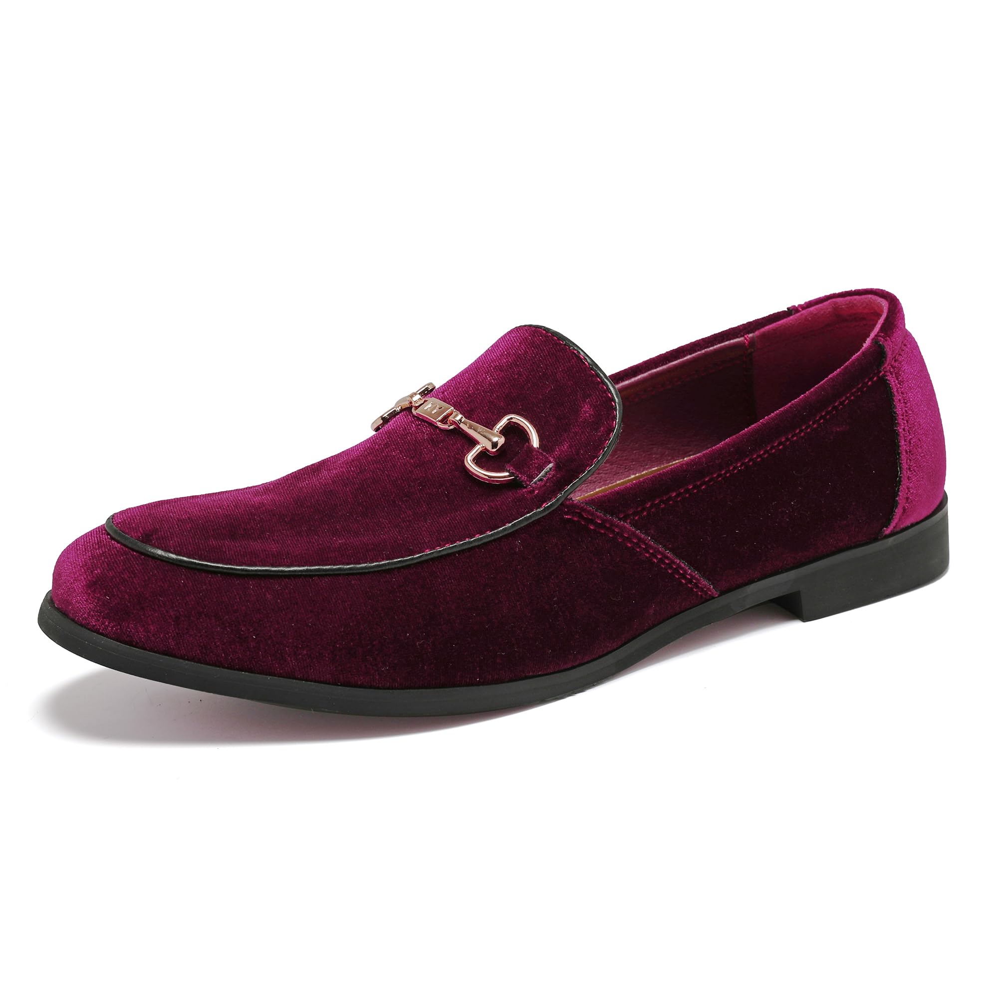 LCQL Men's Luxury Velvet Penny Loafer Shoes Noble Slip-on Suede Loafers Smoking Slippers Plus Size 7-13