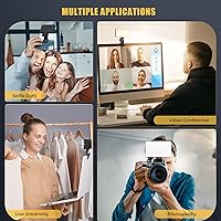 Vista 4 de MACTREM 168 luces LED para selfie para iPhone, clip de luz portátil para teléfono, 3000 mAh, 3 modos de iluminación recargable Alix Earle