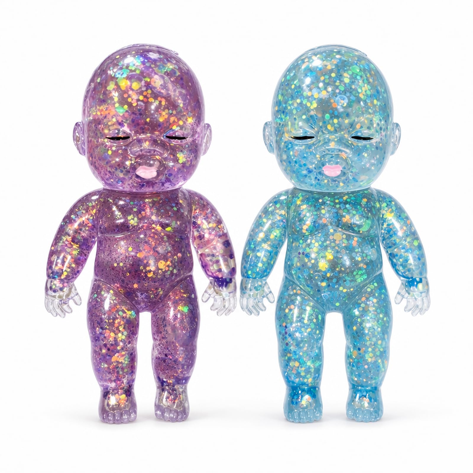 2Pcs Squishy, Soft Sensory Set in Blue & Purple for Office & Home Calm