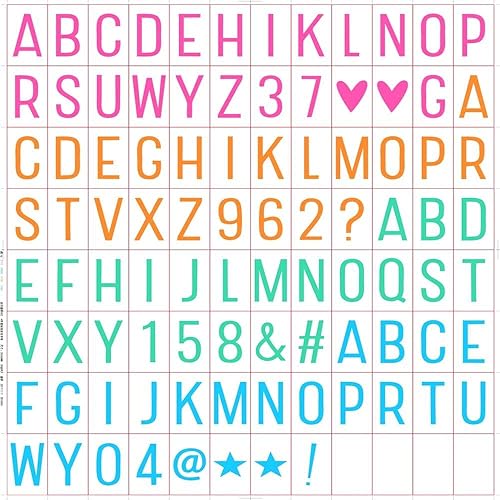 Letrero de cine para letras y símbolos de caja de luz A4, númeroscolores, emoticonos con símbolos de festival, señal de cine decorativa, decoración