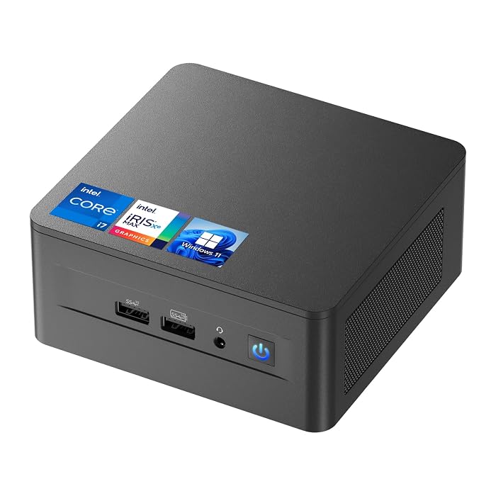 ASUS NUC 12Pro, Intel NUC 12 Pro NUC12WSHi7 Mini PC, Intel Core i7-1260P (12C/16T, Up to 4.8GHz), 32GB DDR4 RAM, 1TB PCIe 4.0 NVMe SSD, Iris Xe Graphics, WiFi 6E, BT 5.3, 8K Support, Win 11 Pro
