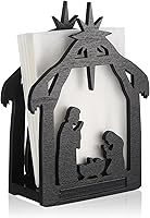 Vista 1 de Barydat Servilletero navideño para mesas, dispensador de pañuelos de madera, soporte para servilletas de cóctel vintage, dispensador de pañuelos