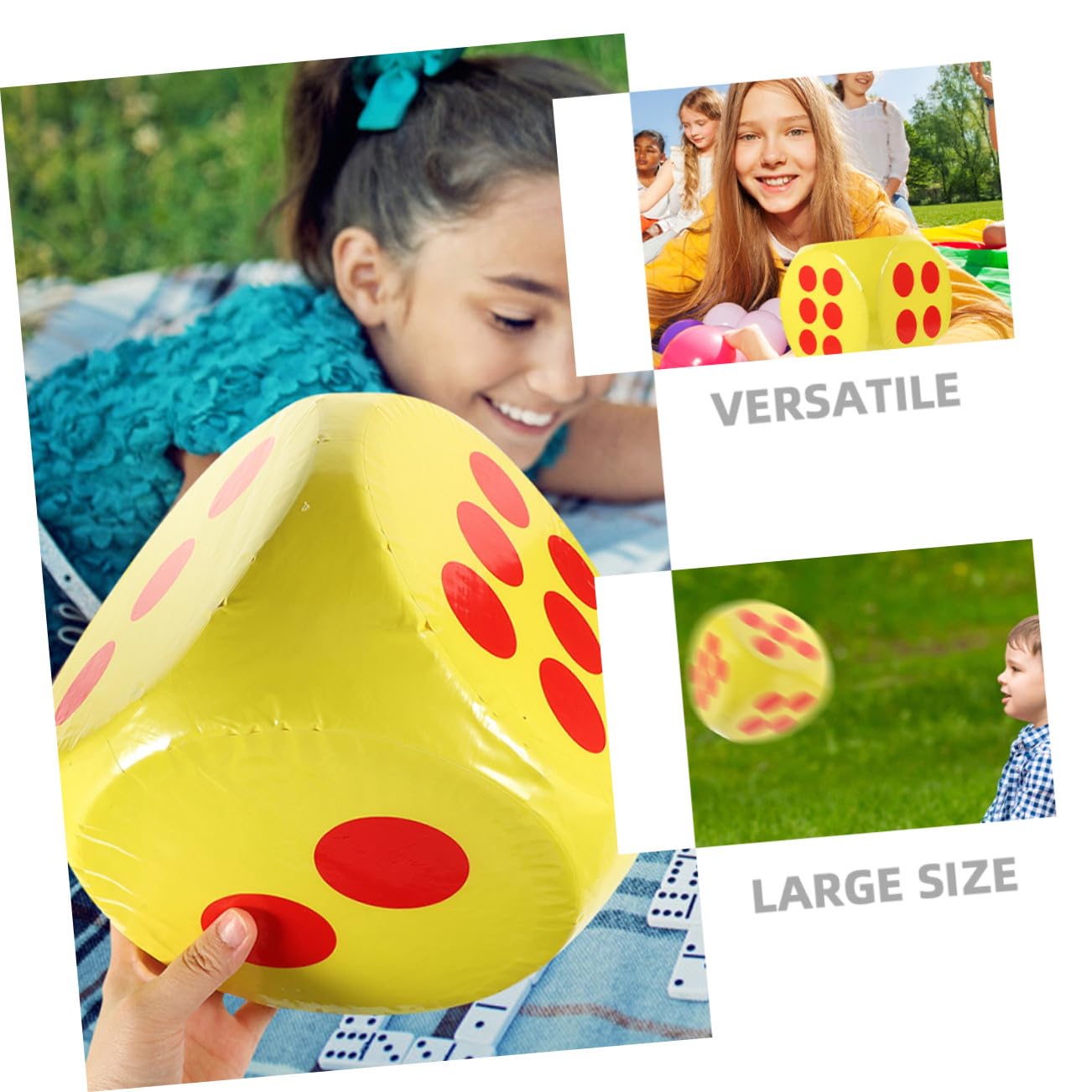 Dados de Espuma Gigantes para Familiares y Roles Educativos Dados Suaves y Seguros para Fiestas y Aula Color Amarillo