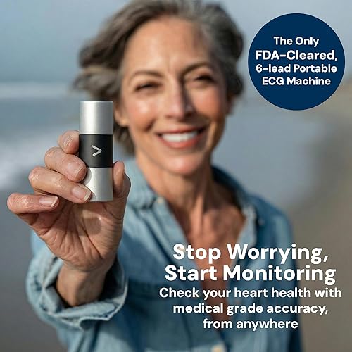Miniatura 2 de AliveCor KardiaMobile - Monitor de electrocardiograma personal de 6 derivaciones, seis vistas del corazón, detecta fibrilación auricular y arritmias