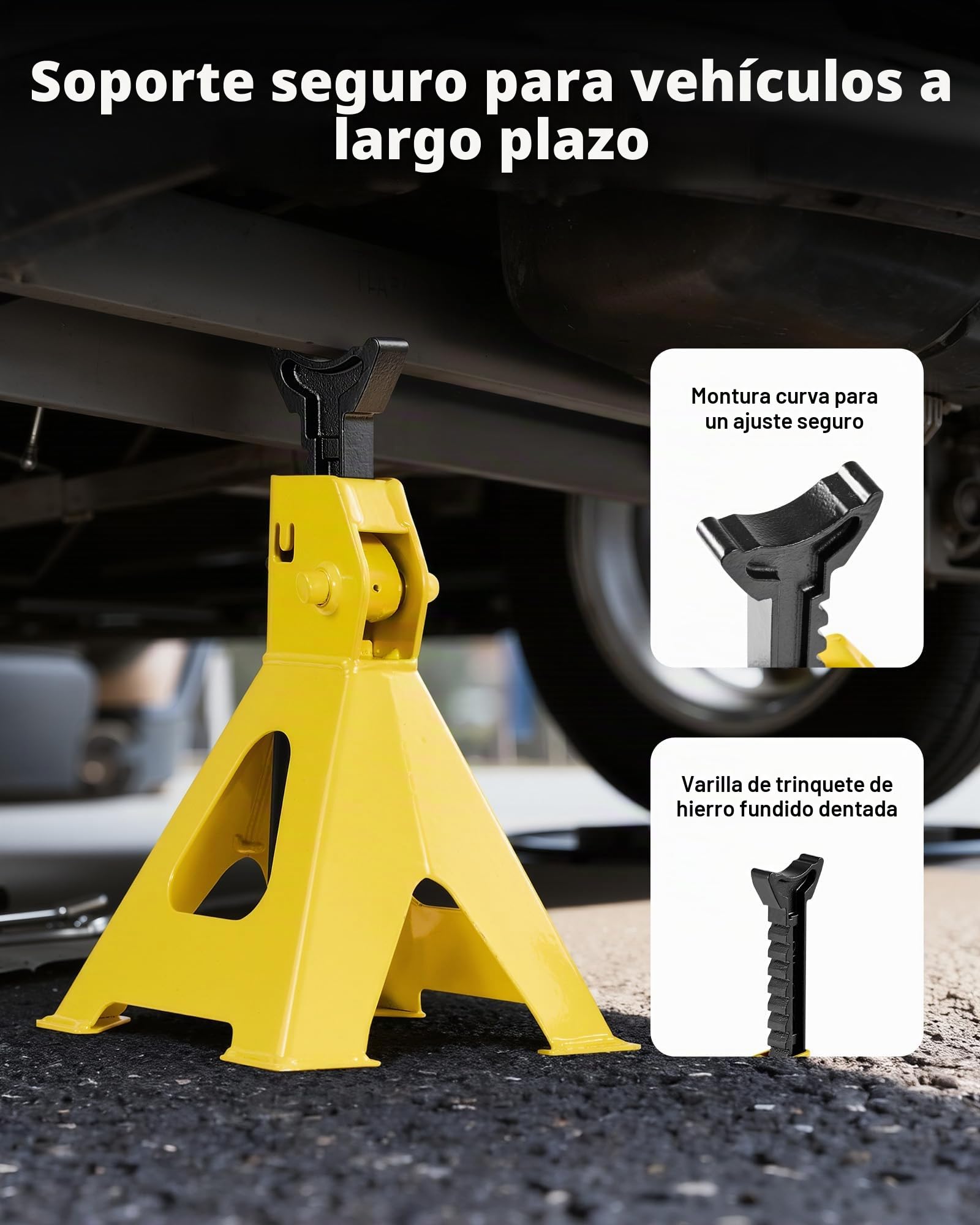 VEVOR Gato Hidráulico de Perfil Bajo Capacidad de 2 T, Gato de Acero para Coches con Soportes, Bomba de Elevación Rápida de Un Solo Pistón, Rango de Elevación 130-310 mm, para Automóviles, Vehículos