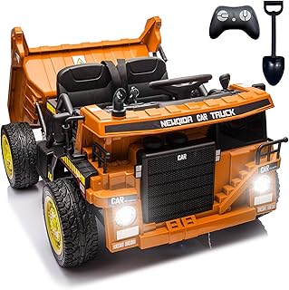 Sponsored Ad - NEWQIDA 24V Ride on Dump Truck, Kids Electric Car with Remote Control, Ride on Construction Vehicles with E...