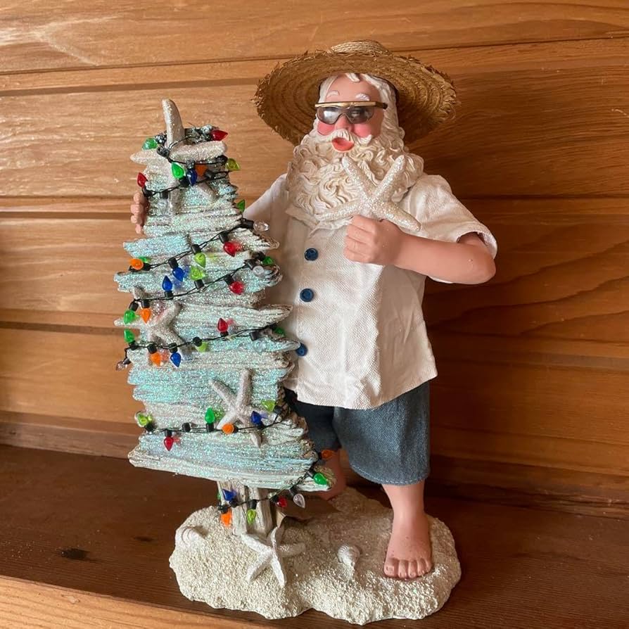 サンタクロース フィギュア ビーチスタイル 約30cm Amazon.co.jp: シーズンオフ価格サンタクロース フィギュア