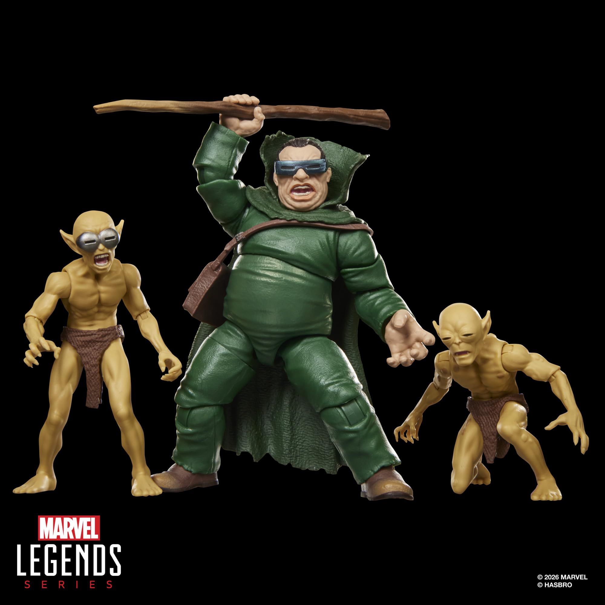 Marvel Legends Series Marvel's Mole Man & Moloids Multi-Pack, 3 von den Fantastic Four Comics inspirierte Action-Figuren zum Sammeln (Skala 15 cm)
