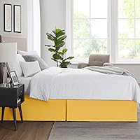 Vista 112 de Nestl - Falda plisada de cama de fácil ajuste, con caída a medida de 14 pulgadas, microfibra suave de doble cepillado, con calidad de hotel