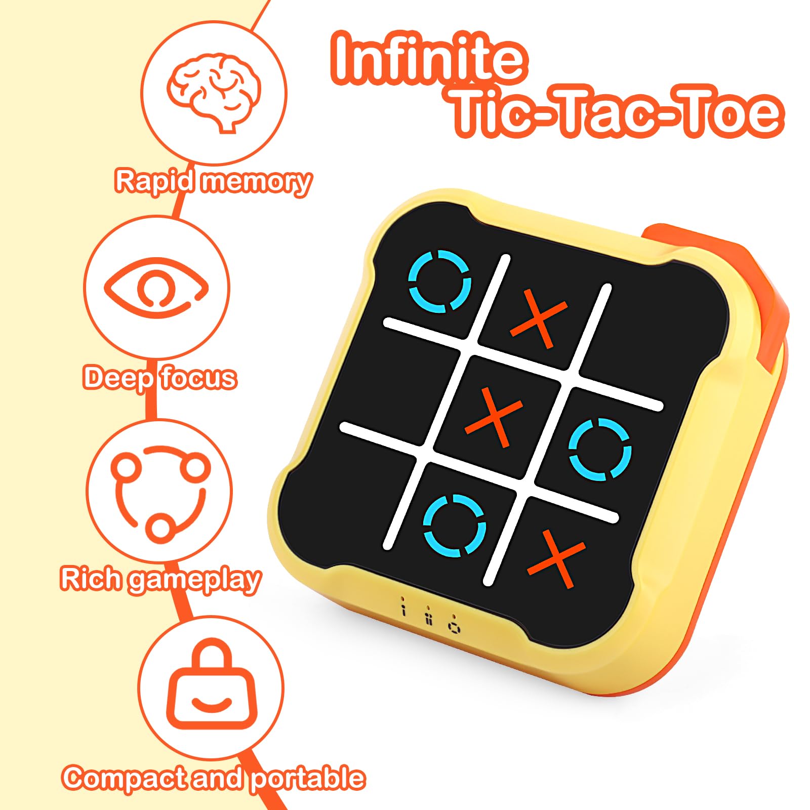 Tic Tac Toe Electrónico Y Extreme – Juego De 3 En Raya Con Luces LED Y Modo IA, Para 1 A 4 Jugadores, Portátil, Regalo Para Niños A Partir De 3 Años