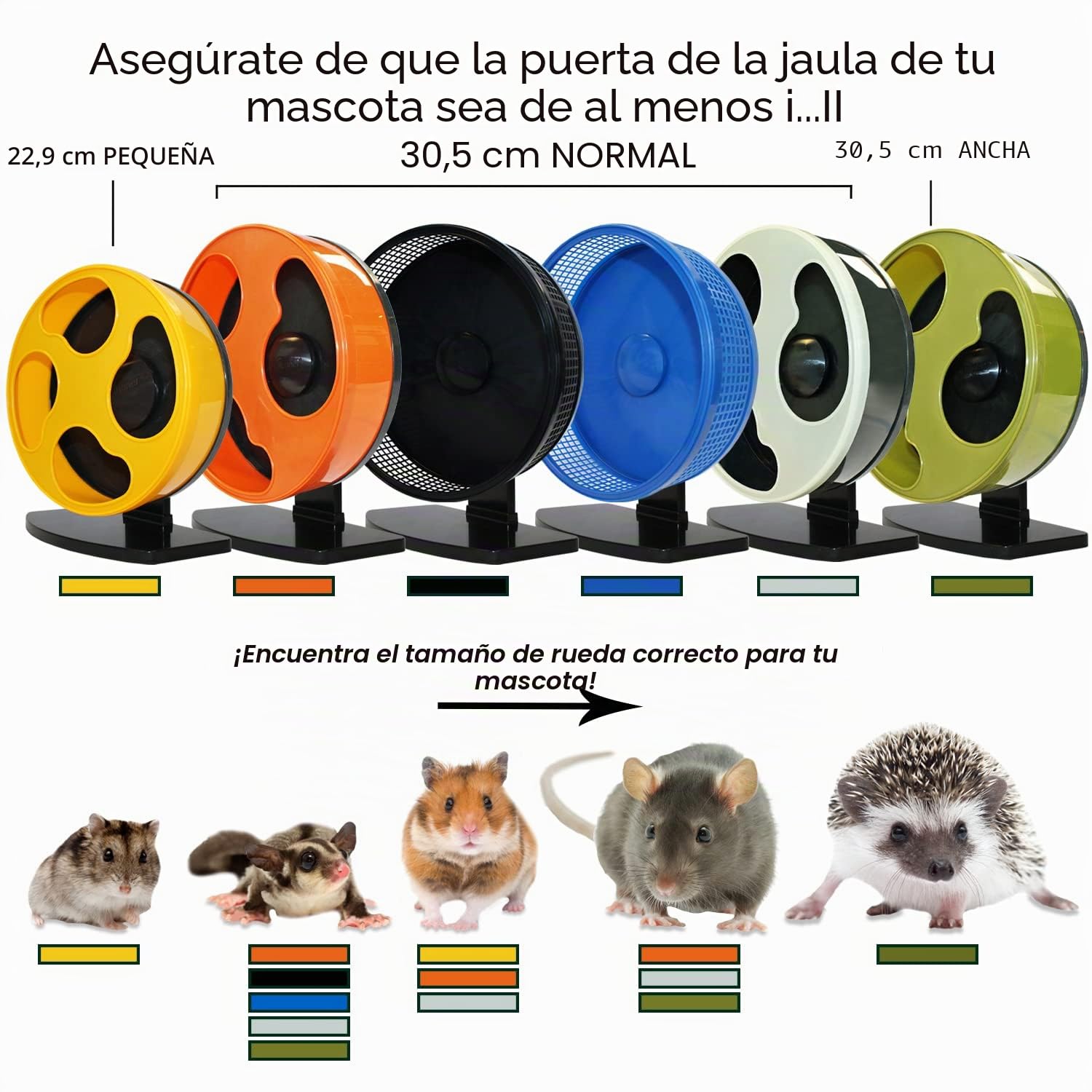 Exotic Nutrition Silencioso Runner de 30.5 cm | Rueda de Ejercicio Sugar Glider