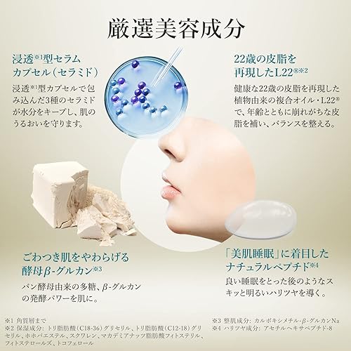 Miniatura 4 de Lululun 32 EA - Máscara facial diaria para mujeres y hombres mascarillas hidratantes para el cuidado de la piel con péptidos de colágeno, escualeno