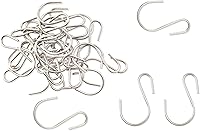 Vista 6 de Ganchos en S – Ganchos pequeños en forma de S resistentes para colgar ropa, plantas, macetas – Hecho de acero inoxidable, paquete de 20