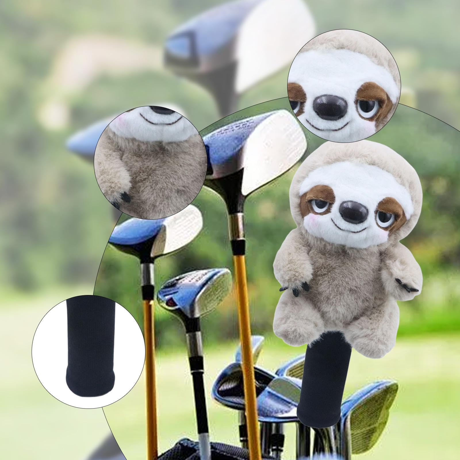 Amagogo Housse de Protection pour Club de Golf Wood, en Peluche, Douce et Anti-Rayures, idéale comme Cadeau pour