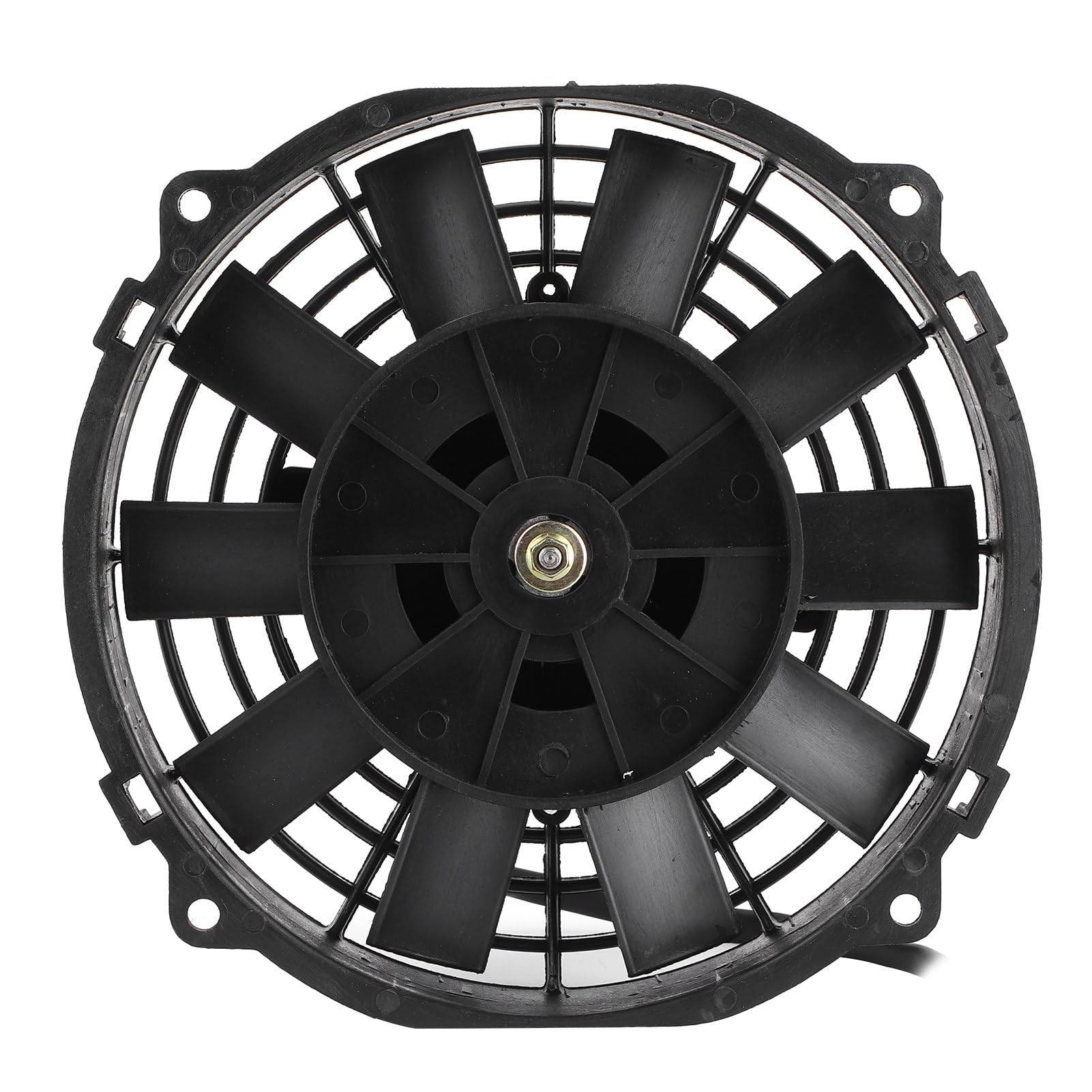 Morsetto fisso-KIMISS 10 lame Ventola del radiatore di raffreddamento elettrico Ventola elettrica universale 8 pollici per radiatore Raffreddamento automatico Aria condizionata 12V 80W