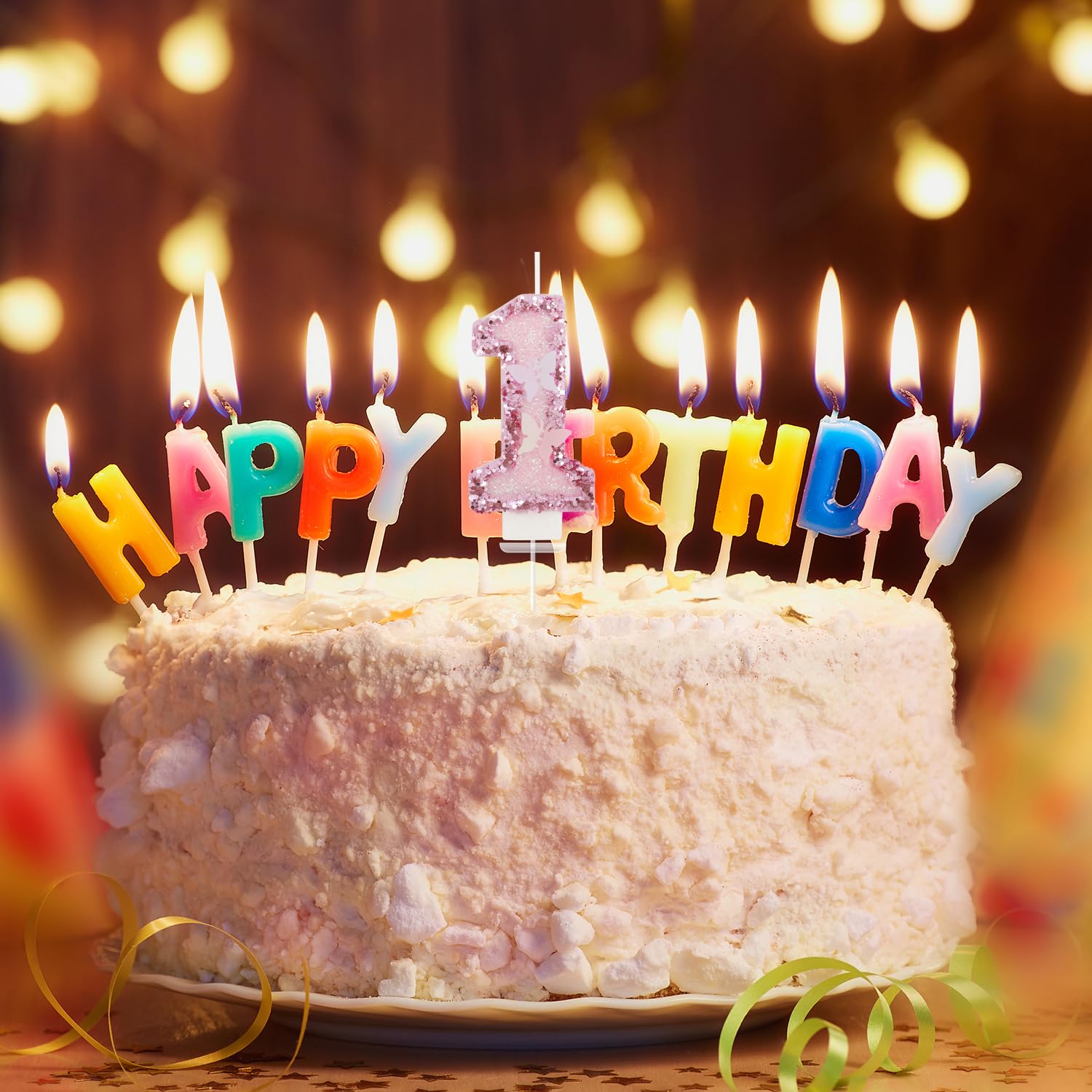 Candele a forma di farfalla numero 6, candele per 6° compleanno in oro rosa, decorazioni per torta con farfalla dorata, 6 decorazioni per torta rosa