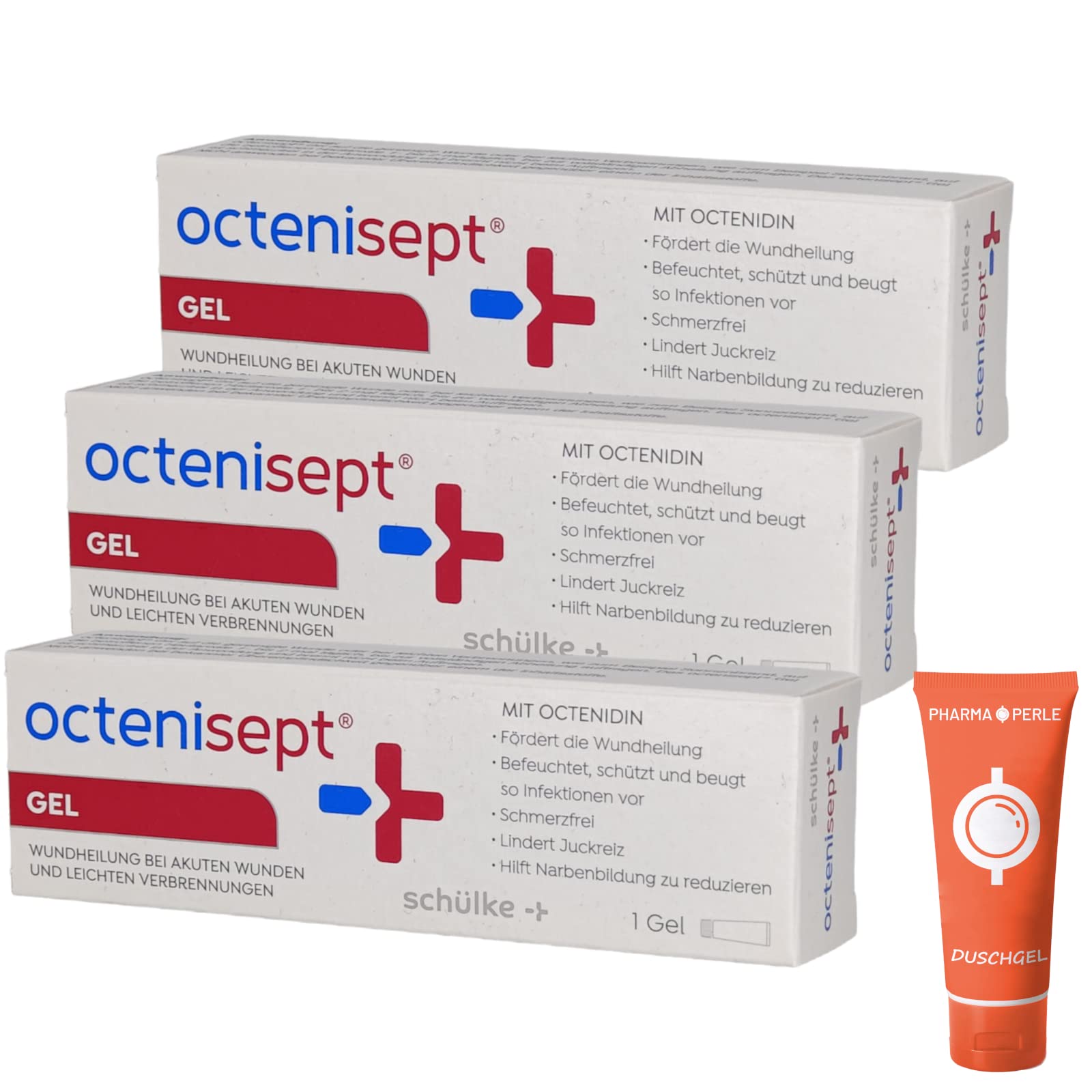 Octenisept Gel I Wundheilung bei akuten Wunden und leichten Verbrennungen I 3x 20ml im Sparset I plus PharmaPerle giveaway
