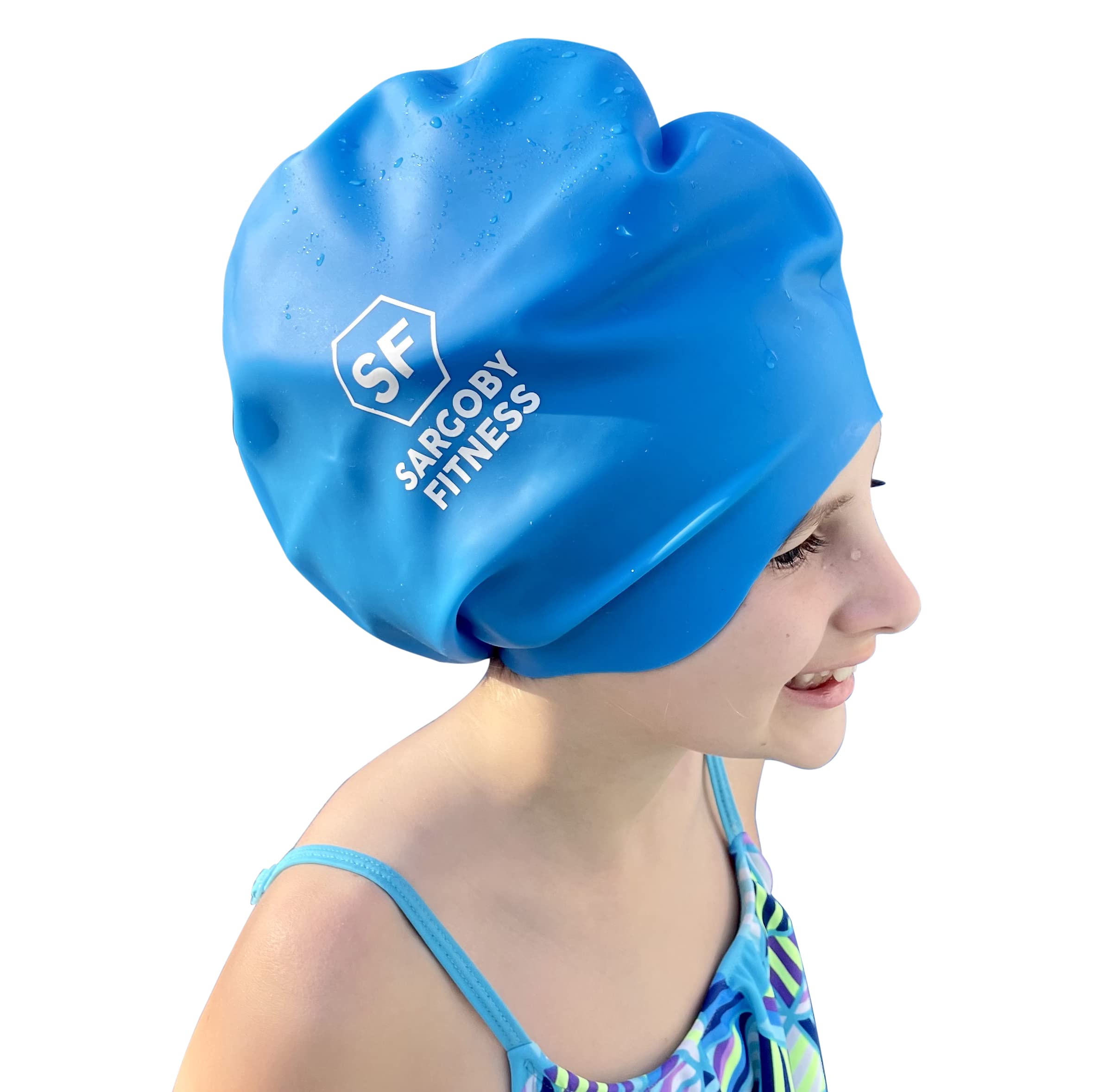 Buy Sargoby Fitness Kids Swim Cap for Braids and Dreadlocks Including