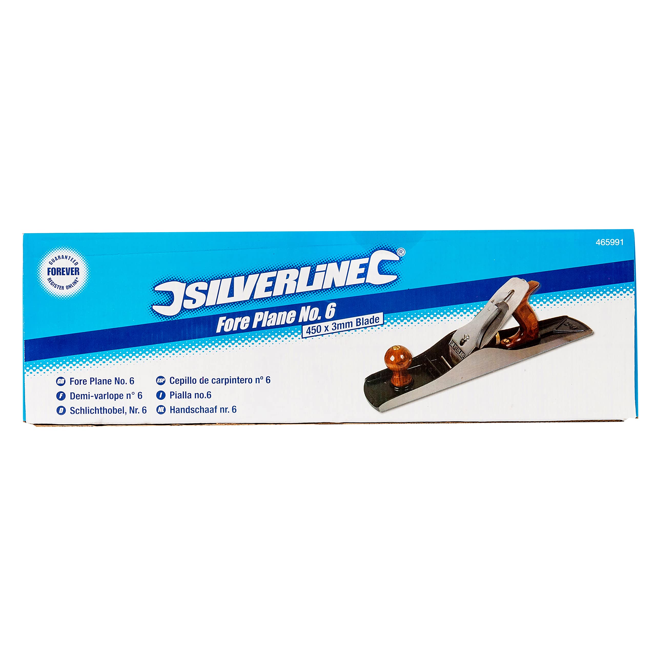 Silverline Tools 465991 - Cepillo de carpintero nº 6 (Cuchilla 60 x 3 mm)