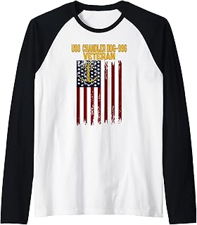 USS Chandler DDG-996 Destroyer Veterans Day Father's Day Raglan Baseball Tee