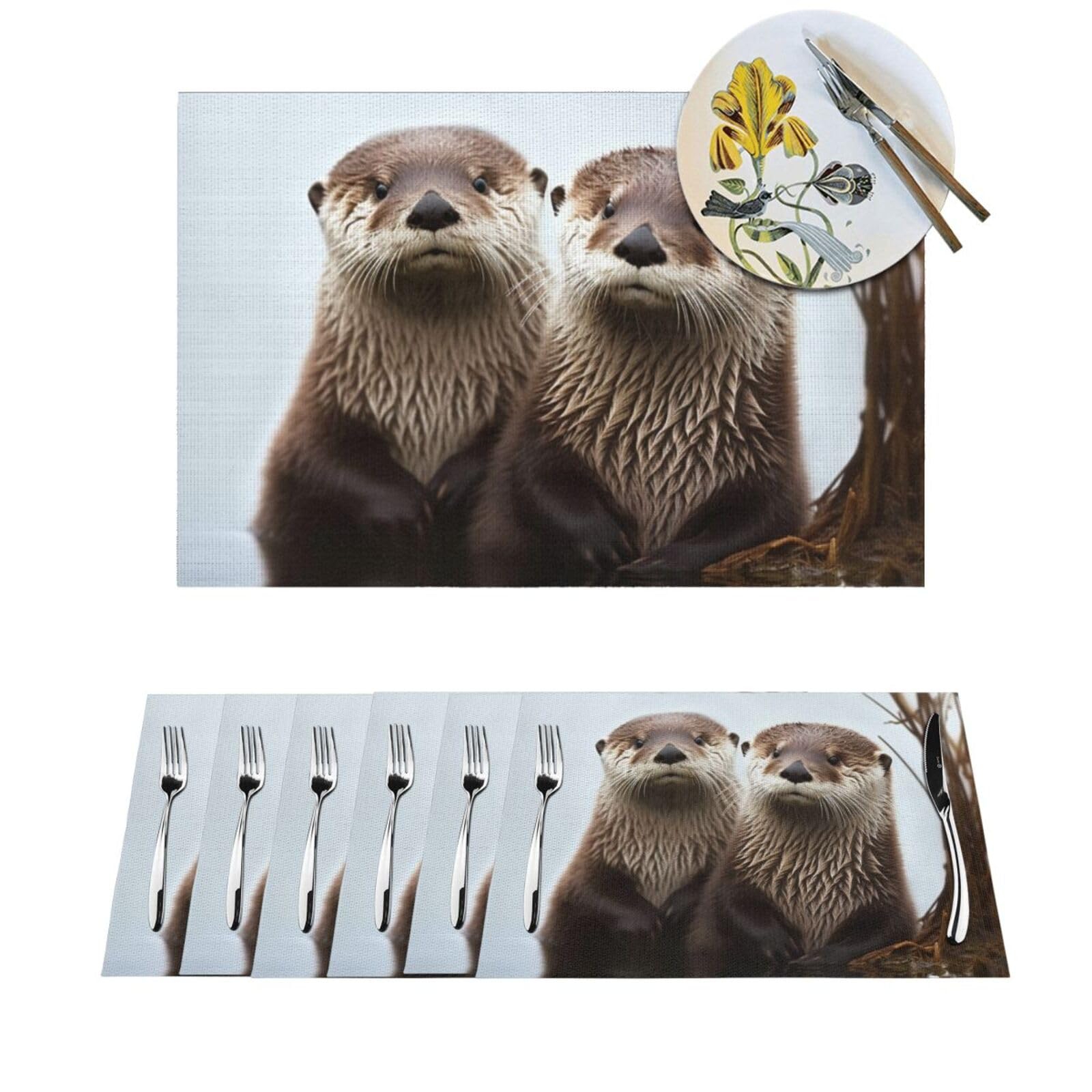 Set de table loutre抗热 anti-tache pour protéger vos meubles en bois