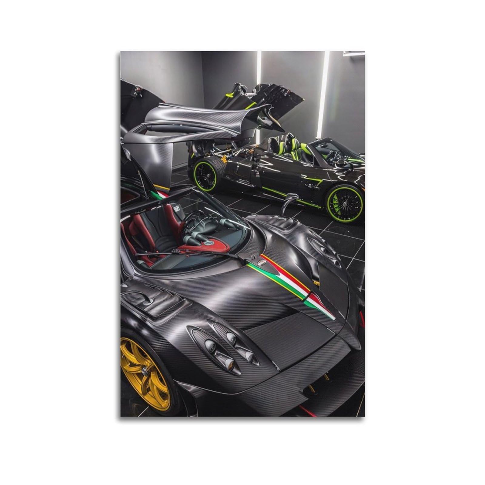 JLTC Supercar Poster Pagani Huayra Imola & Pagani Zonda LM Poster Decorative Painting Canvas Wall Posters And Art Picture Print Modern Family Bedroom Decor Posters 12x18inch(30x45cm)