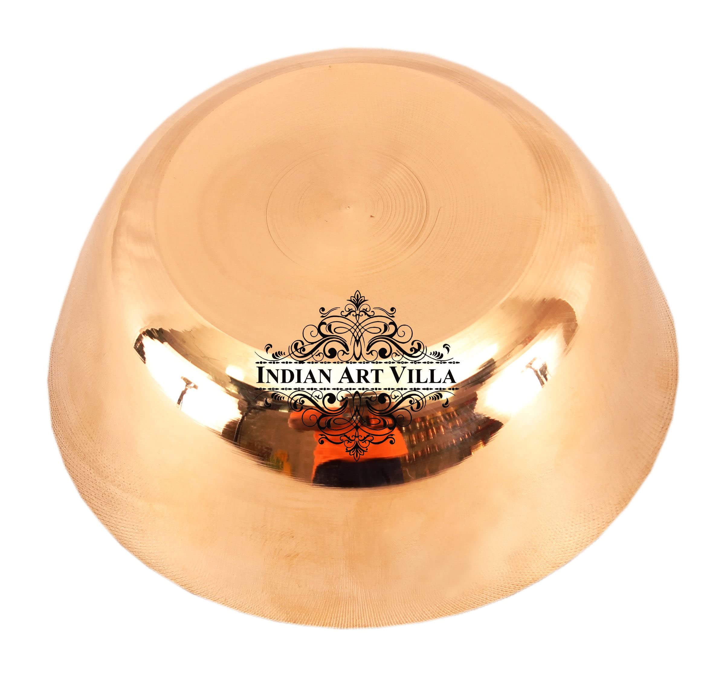 Indian Art Villa Bronze Kansa Utensils Bowl Katori 26 Oz Capacity Serving Bowl Home, Hotel, Restaurant Tableware