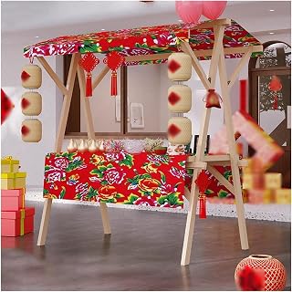 Large Market Stall Cart with Canopy & Table, Wooden Vendor Cart for Farmers Markets & Craft Fairs, Multiple Colors Available, 47.2x23.6x78.7'' - Ideal for Outdoor Events