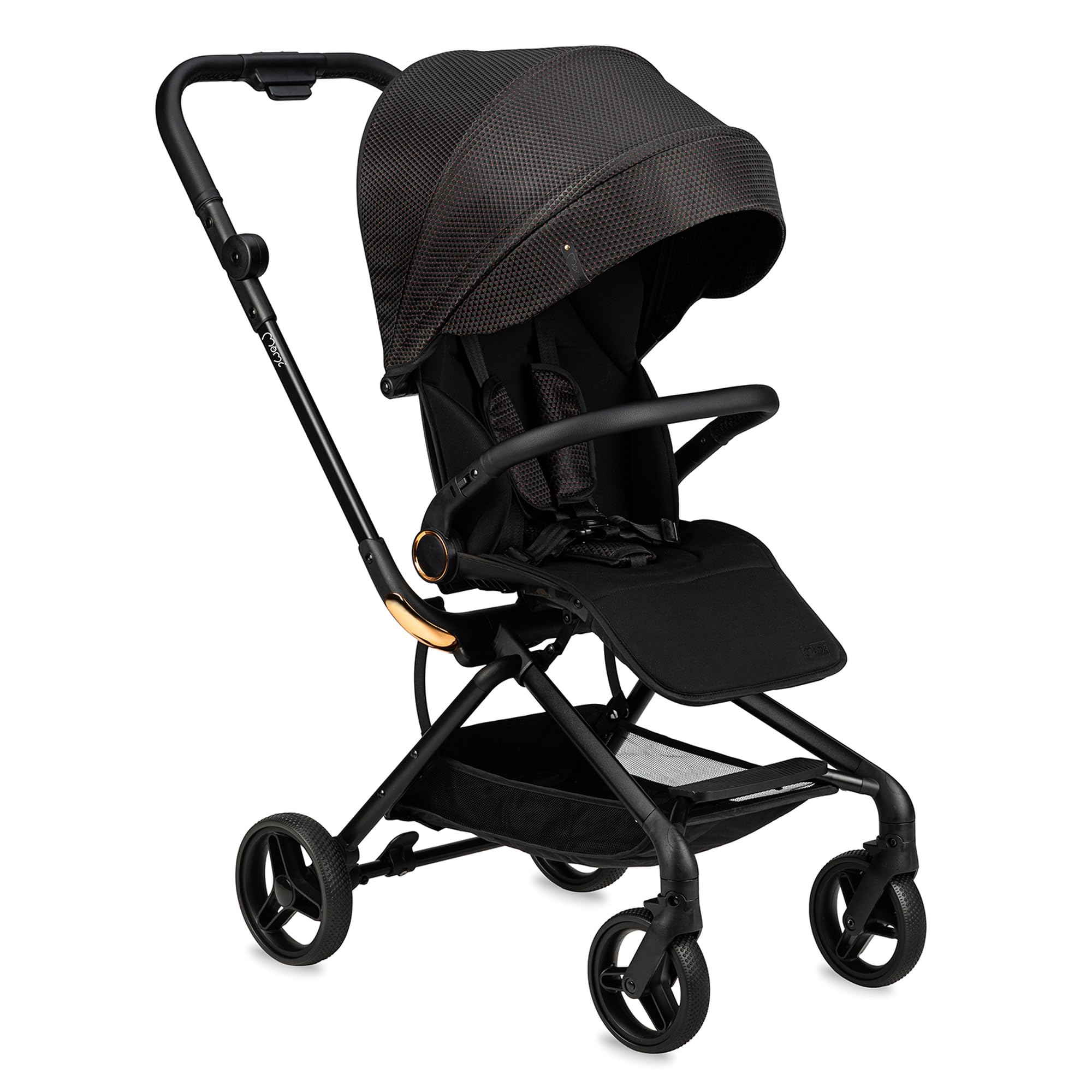 Silla de paseo MoMi ADELLE para niños a partir de 6 meses (hasta 22 kg), silla de paseo plegable con asiento de 360° y arnés de 5 puntos, cesta de la compra y asa para transportarla plegada