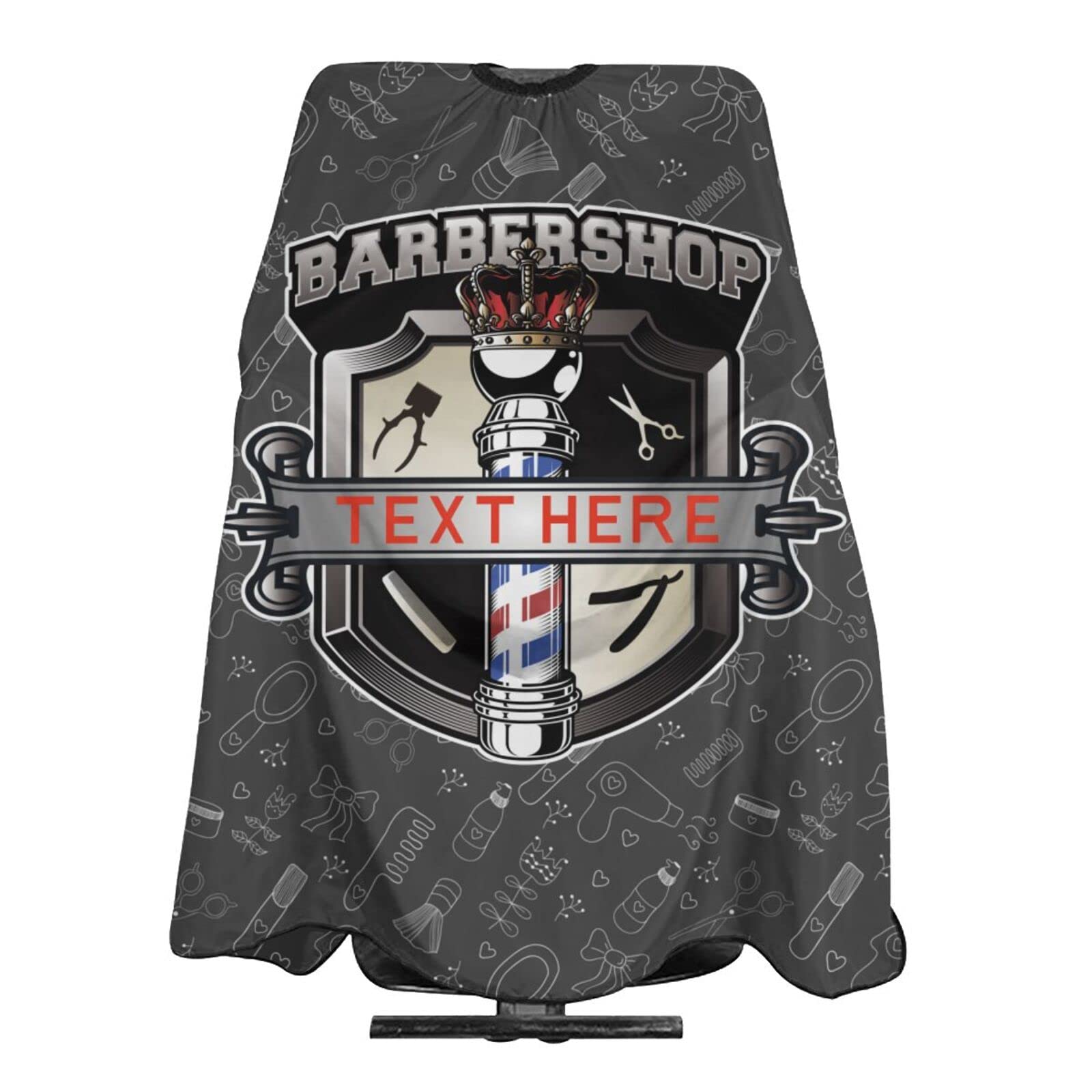 Custom Barber Shop Shaves Barber Cape Personalized Haircut Cape with Your Text Name Logo Salon Haircut Apron Customized Unisex Hair Cutting Cape Barber Hairdressing Cape for Men Women