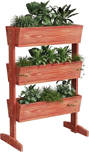 unho Jardinières Exterieur Bois sur Pied, Support de Jardiniere Surélevée