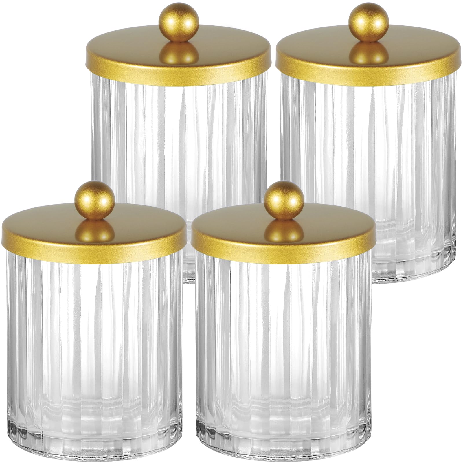 Amber Glass Jars - Qtip Holder for Bathroom -12 Amber Glass Jars - Qtip Holder for Bathroom -12