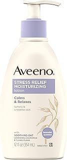 Aveeno Stress Relief Moisturizing Body Lotion with Lavender, Natural Oatmeal and Chamomile & Ylang-Ylang Essential Oils to...