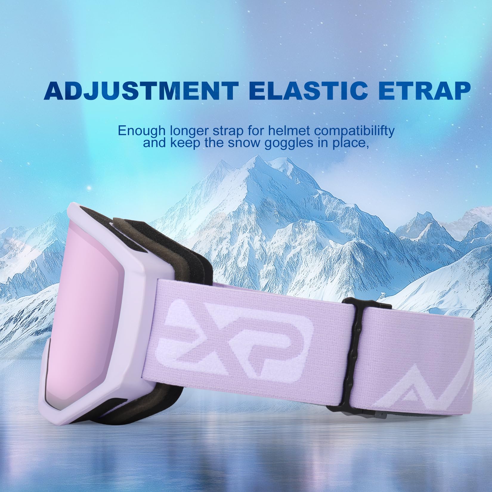 EXP VISION Gogle narciarskie/snowboardowe, przeciwmgielne gogle śnieżne dla mężczyzn i kobiet - idealne do jazdy na nartach, snowboardzie i sportów zimowych