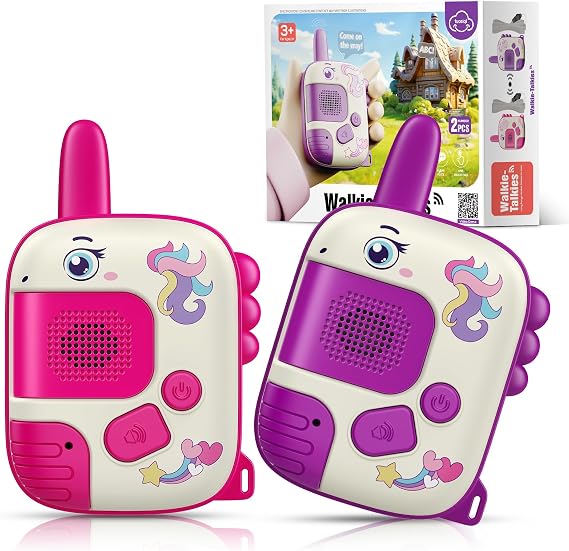 Wootoyz Talkie-Walkie Licorne Ergonomique Monocanal pour Tout-Petits
